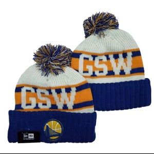New Era NBA knit Pom beanie Warriors